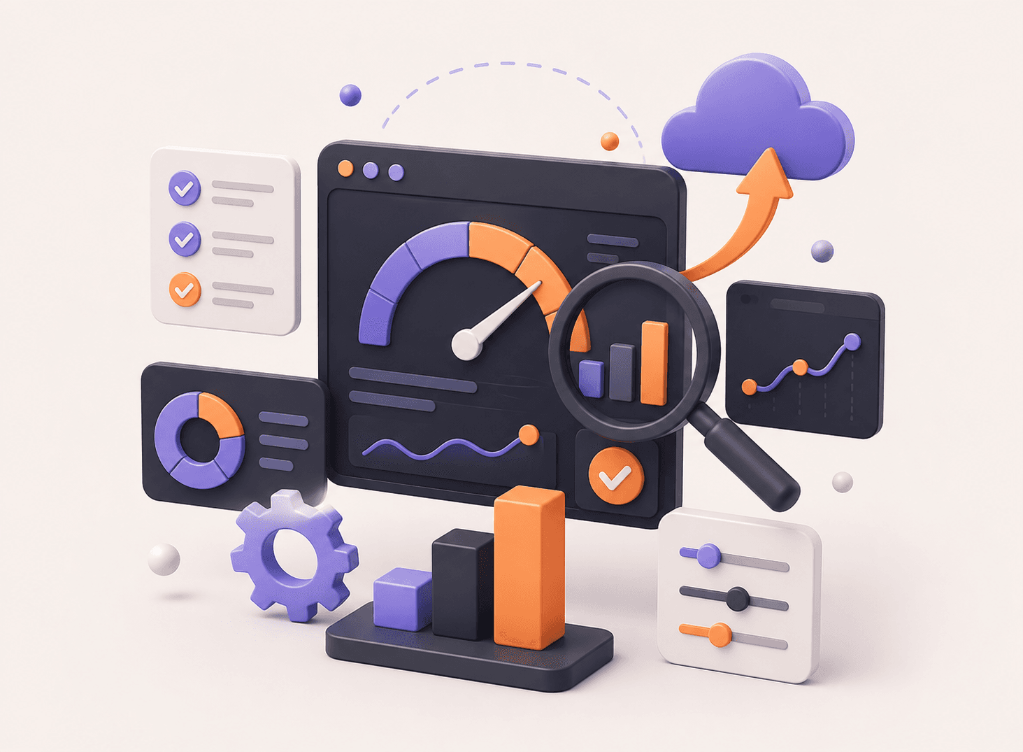 Illustration of the optimization phase of the web development process