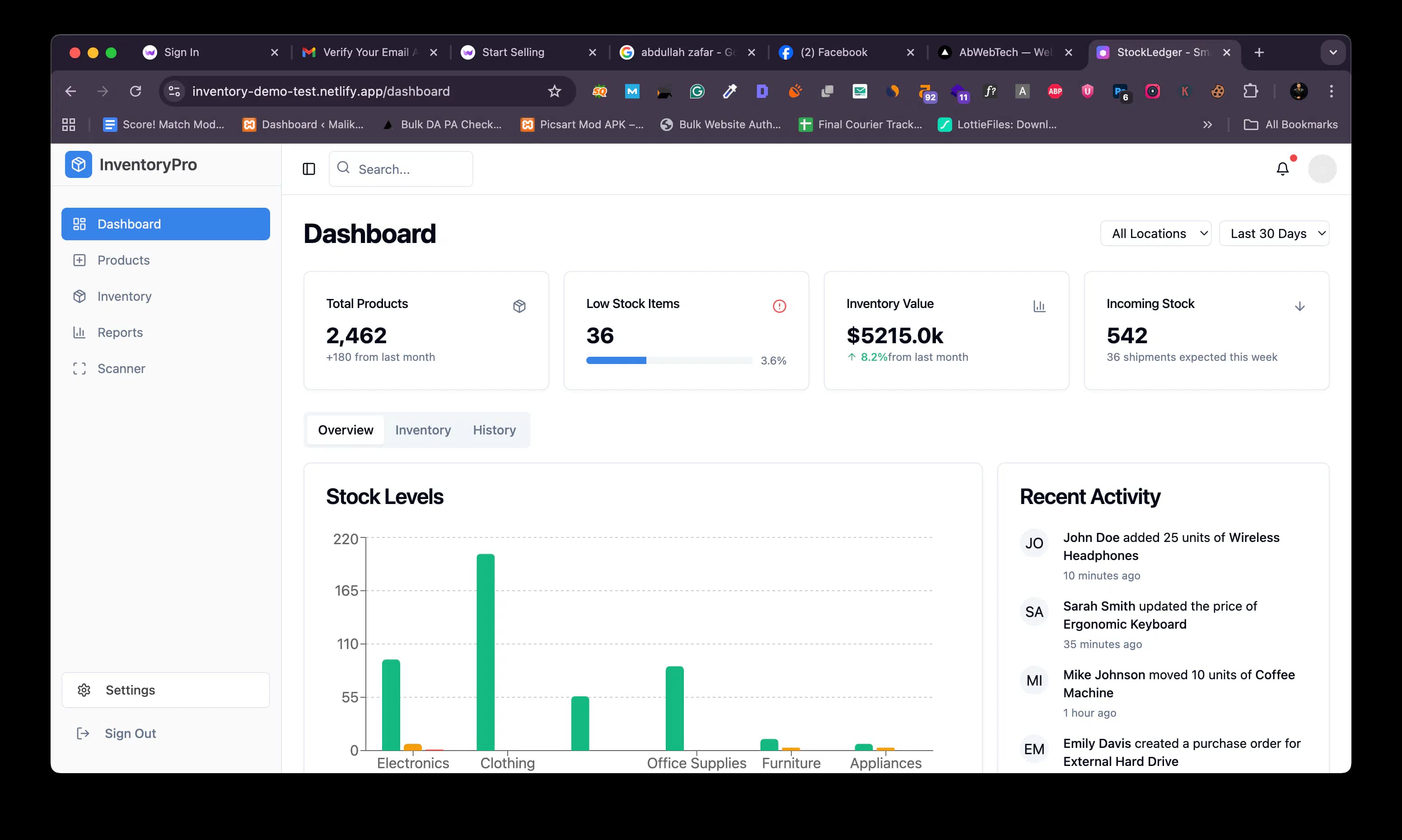 Inventory Management System — Operations Web App web project built by Mudassar Zafar